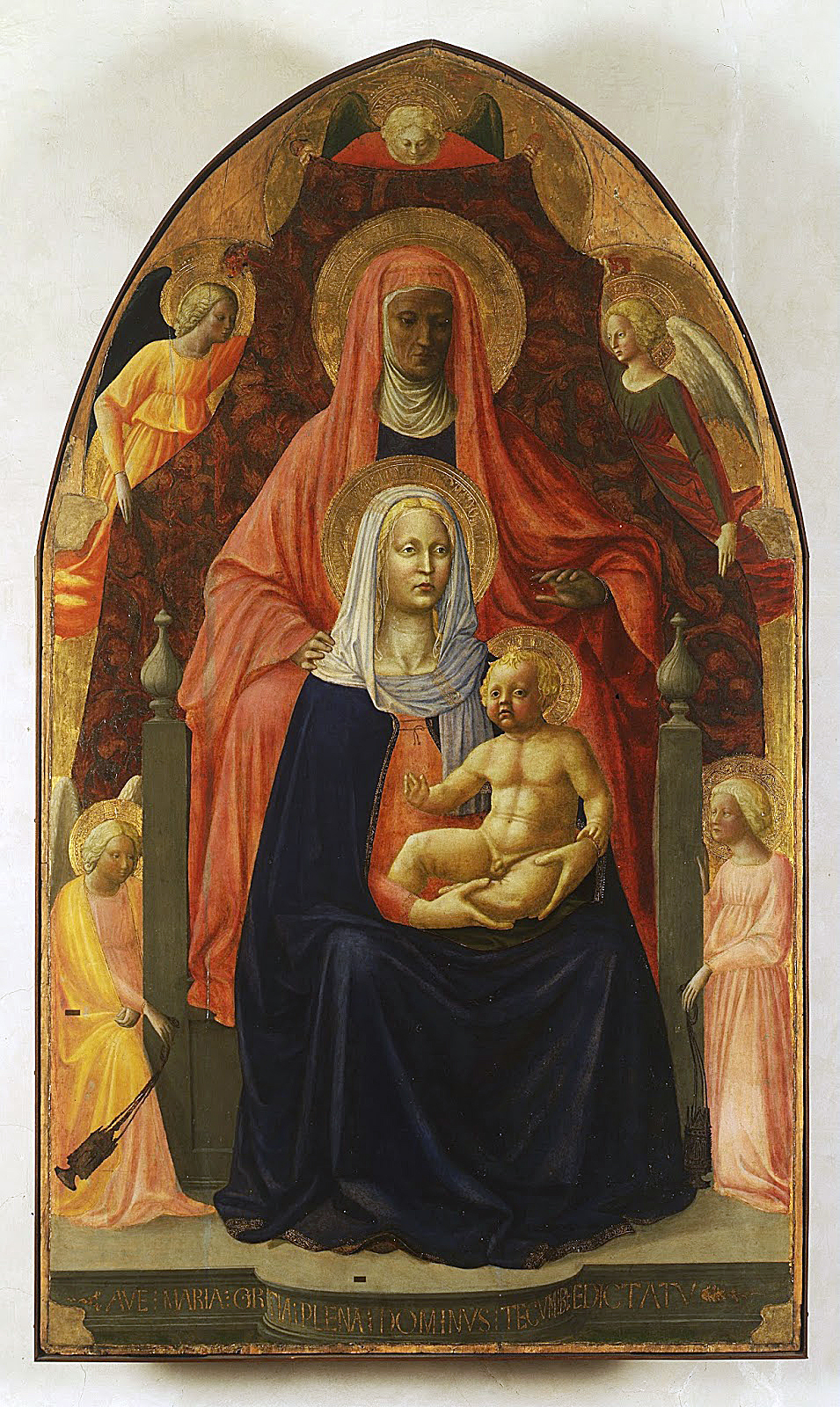 Sant'Anna Metterza Masaccio e Masolino da Panicale, 1424-1425, Galleria degli Uffizi di Firenze.