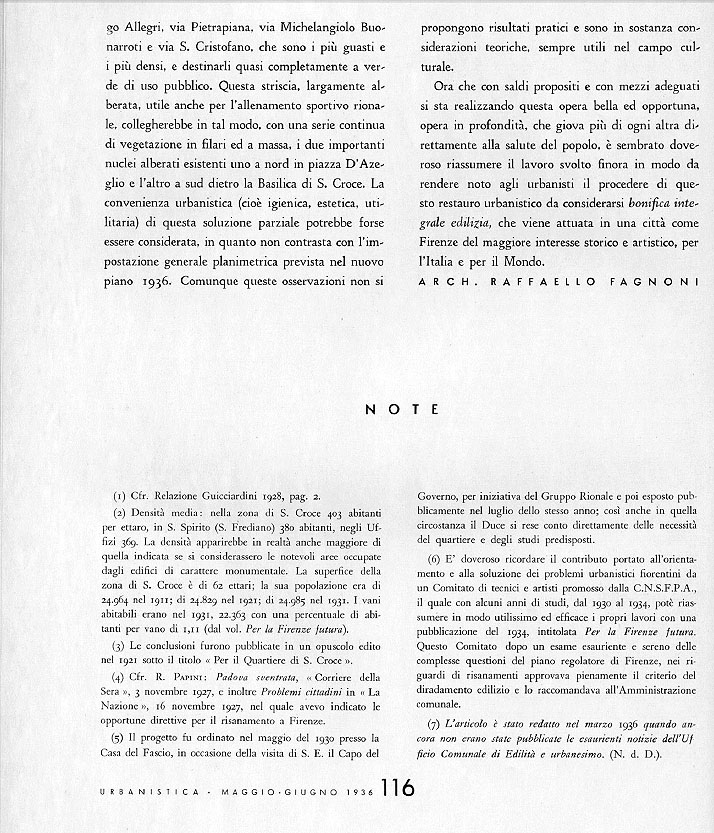 Piano di risanamento della zona di Santa Croce 1935/1938