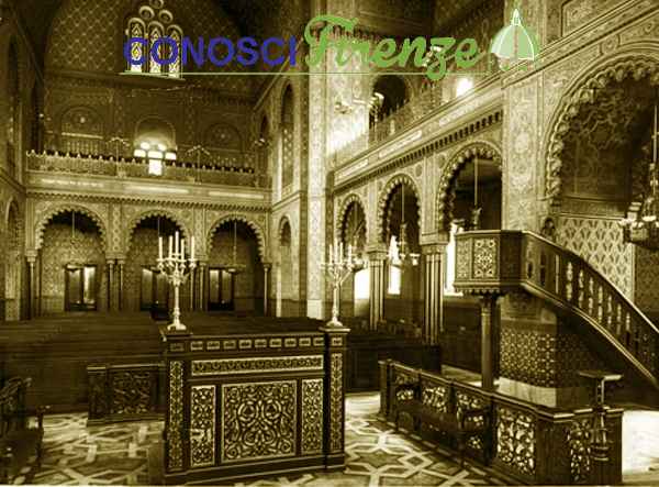 Interno della Sinagoga nel 1890
