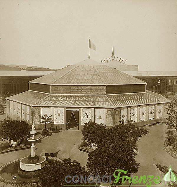 Esposizione italiana del 1861 la struttura esterna della serra dei fiori