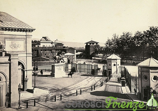 Esposizione italiana del 1861 l'ingresso al palazzo della mostra;