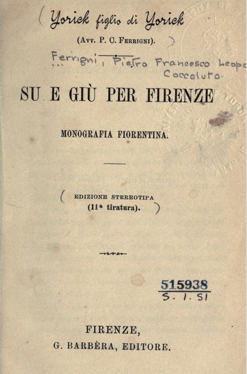 Su e giù per Firenze, Yorick figlio di Yorick