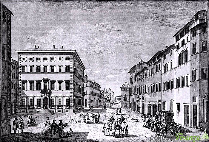 Palazzo delle cento finestre nel fondo del dipinto si vedeva ancora il gruppo del Centauro Metropolitan Museum of Art, New York